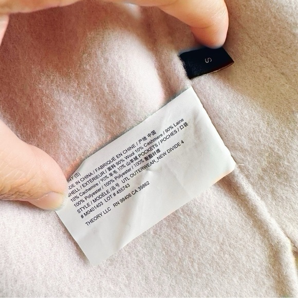 NEW Theory Double Face Wool & Cashmere Utility Coat Rosewood - Picture 6 of 9